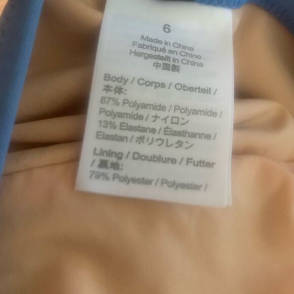 J. Crew NEW Halter Wrap Swim Dress Swimsuit Light Blue Size 6 - Picture 11 of 12